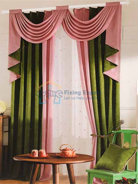 Home Curtains Made From Raw Silk