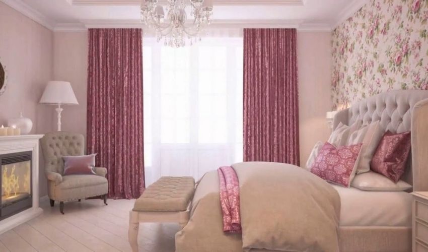 curtain ideas for pink walls