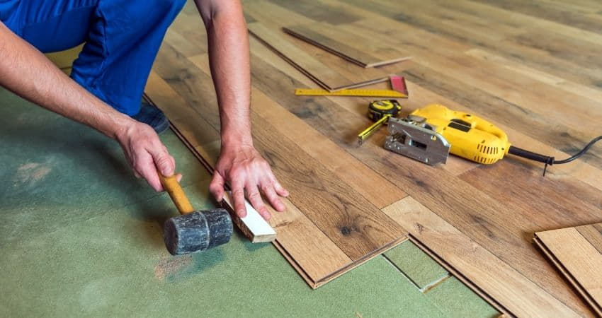 Finish this process by installing the Last Row of Laminate Planks