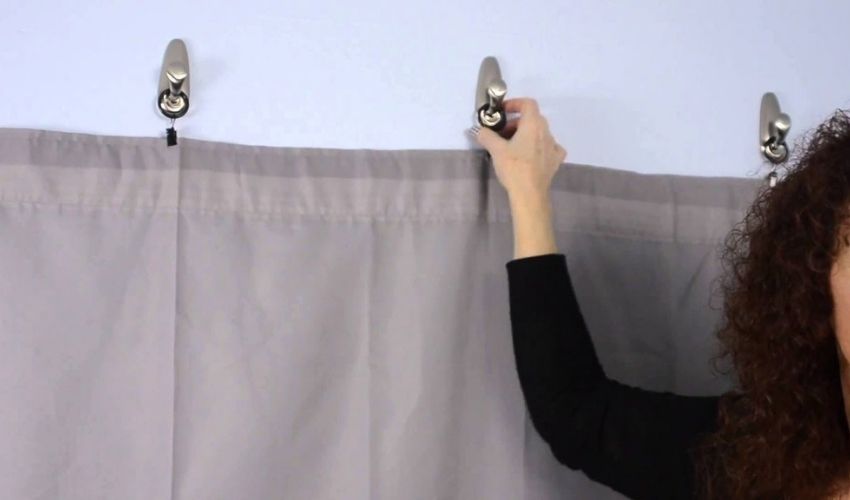 Curtains with Command Hooks  Apartment decorating hacks, Rental