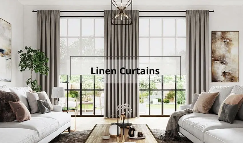 Living Room Linen Curtains