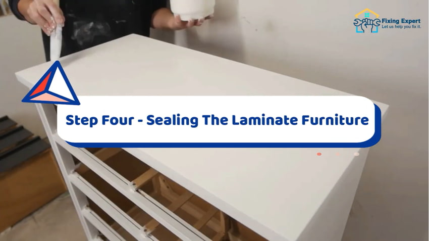 Sealing the laminate furniture