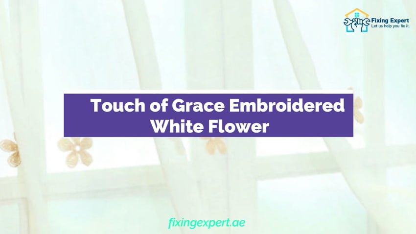 Touch of Grace Embroidered White Flower