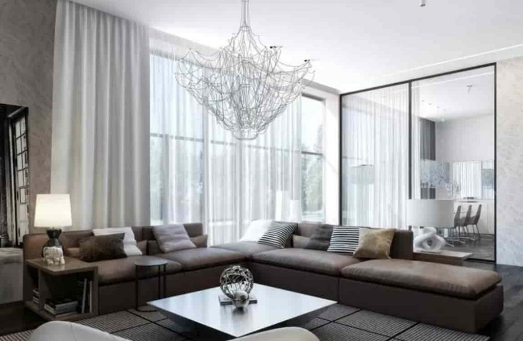 sheer curtains for living room Dubai