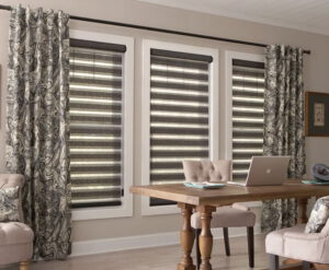 how to pair plantation shutters with curtains
