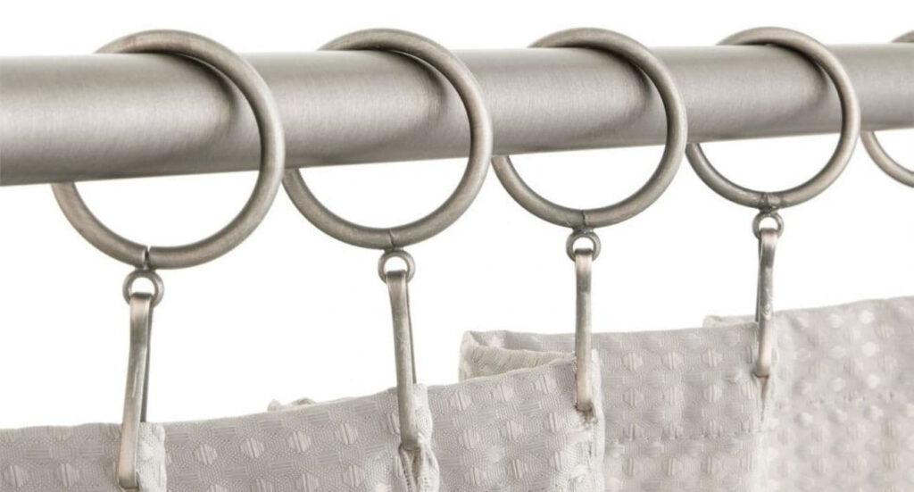 Amazon 60 pack metal drapery curtain rings with 60 pcs metal curtain hooks pin 126