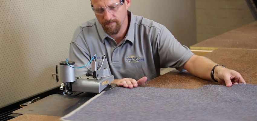 trip the excess binding material