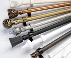 types of curtain rods featured