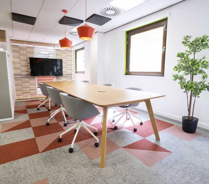 Meeting room carpet tiles