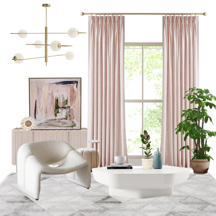 Pink Linen Curtains