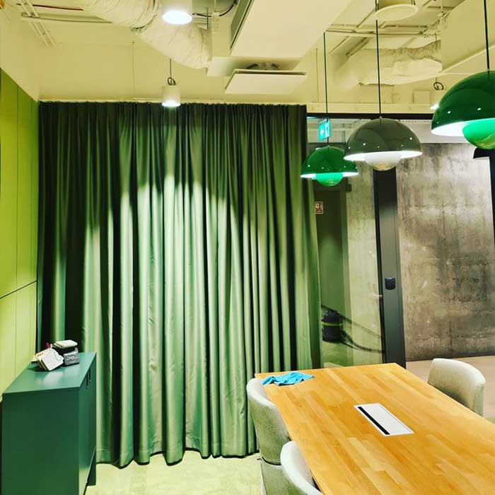green office curtain