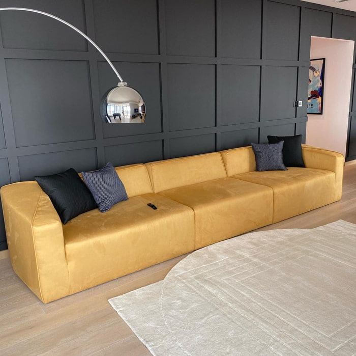 Custom made yellow sofa