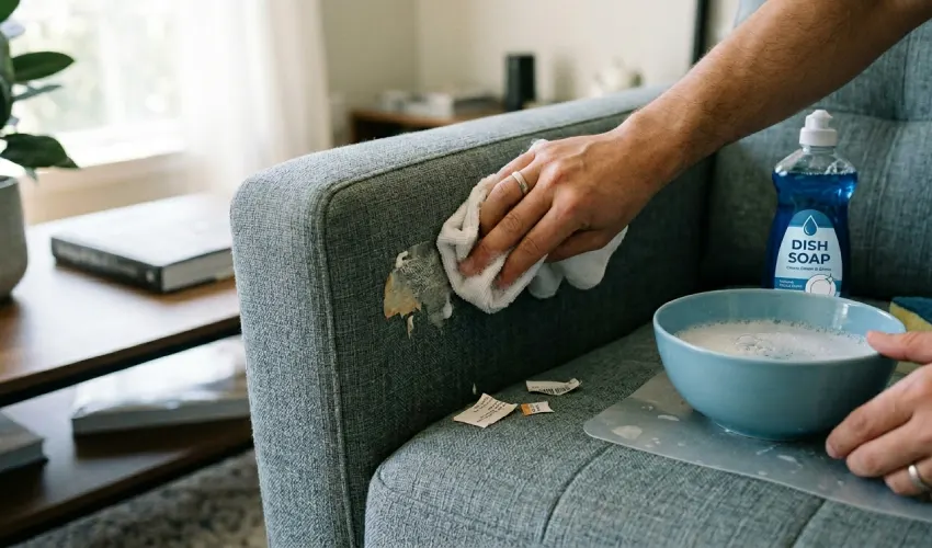 Dish Soap and Warm Water Solution