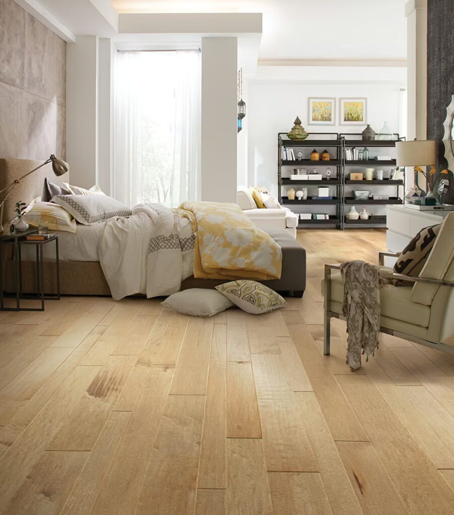 Bedroom flooring installation