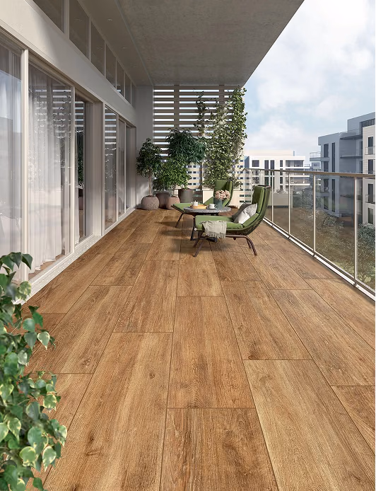 Outdoor wooden flooring in Dubai