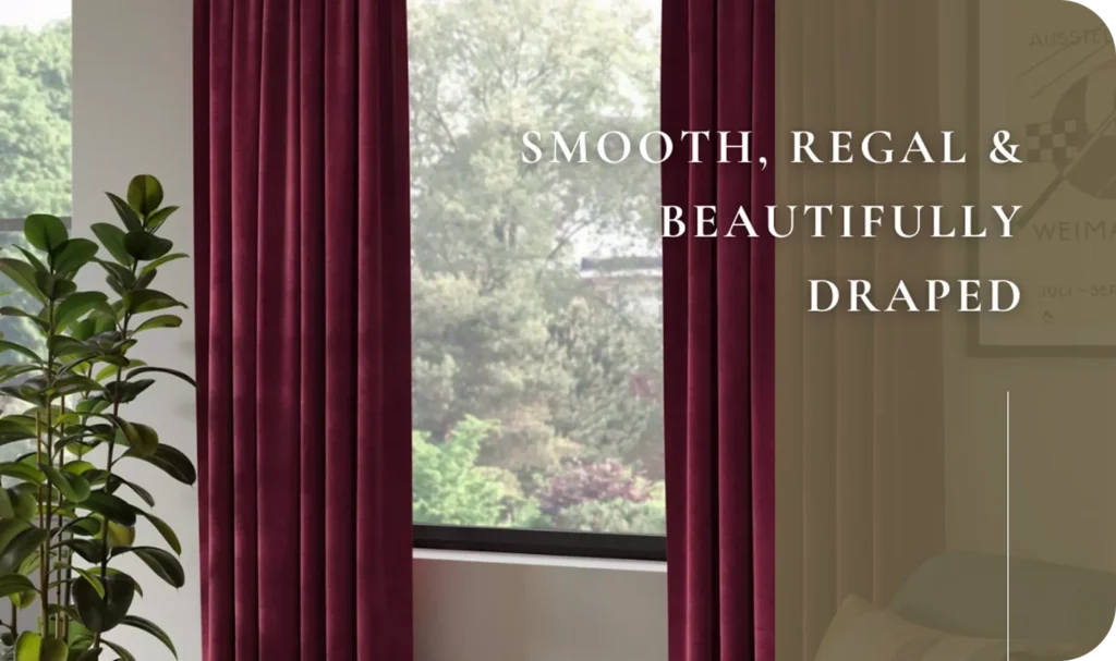 Modern velvet curtains in Dubai