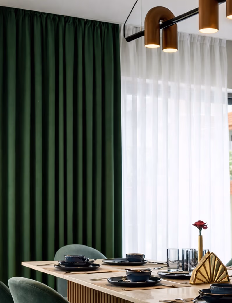 dark green curtains Dubai