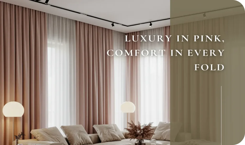 dusty pink curtains Dubai
