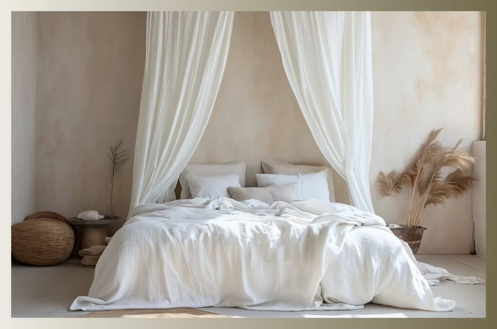 bedroom Linen Curtains in Dubai