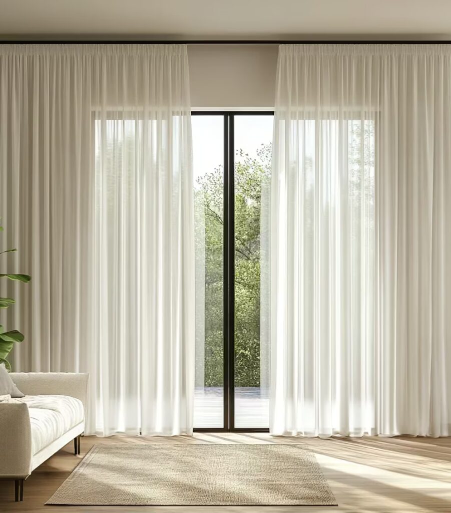 elegent white curtains dubai