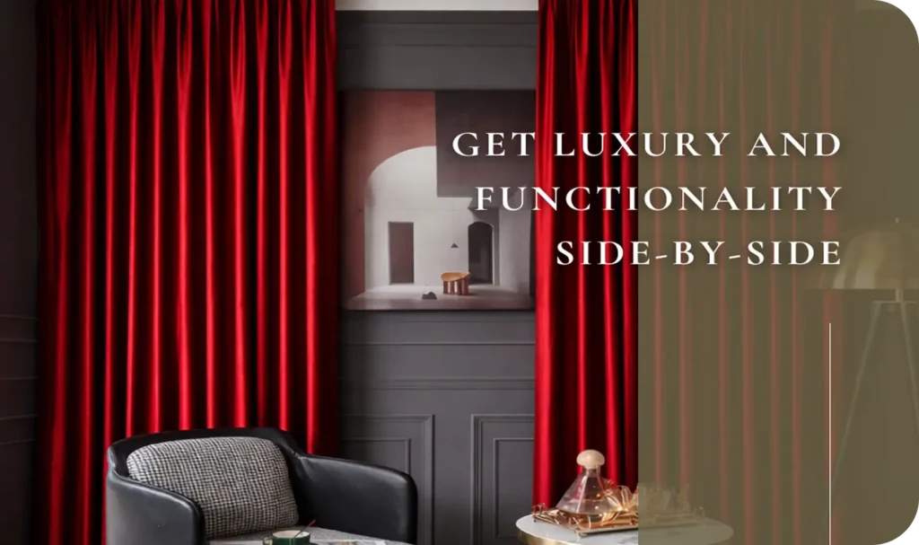 red curtain designs Dubai