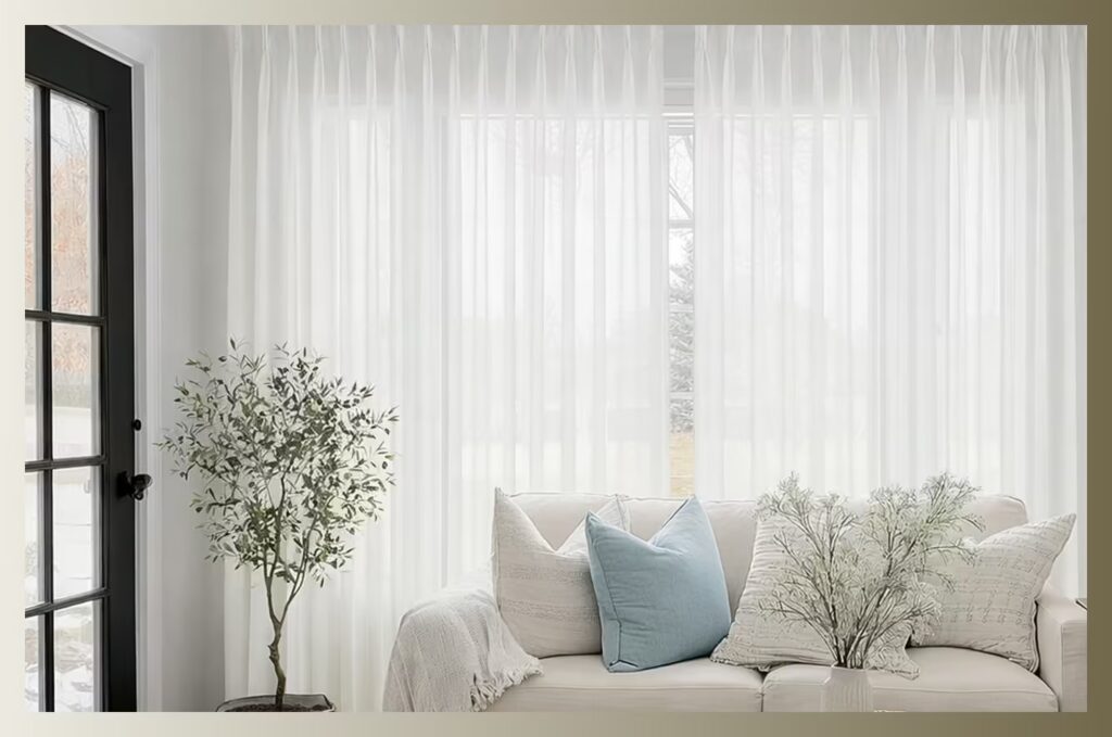 sheer pinch pleat curtains Dubai