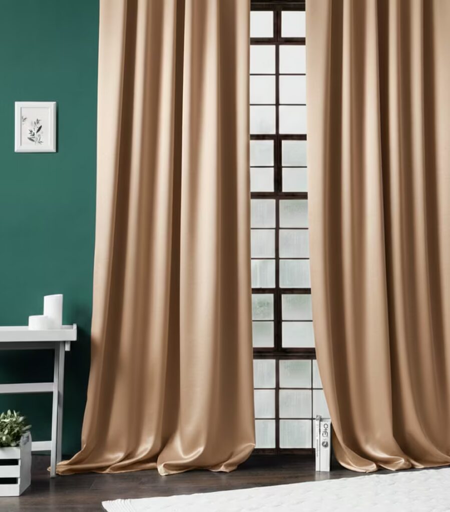 silk curtains for living room Dubai
