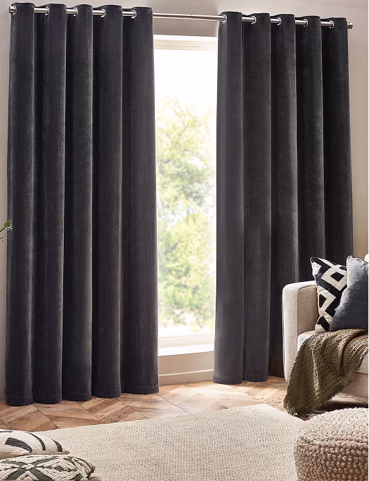 velvet eyelet curtains Dubai
