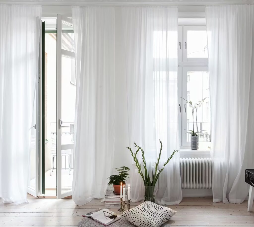white curtain suppliers Dubai