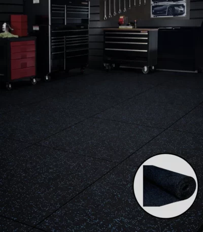 Gym Mat EPDM Rubber Blue Black