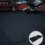 Rubber Tile Lock Black