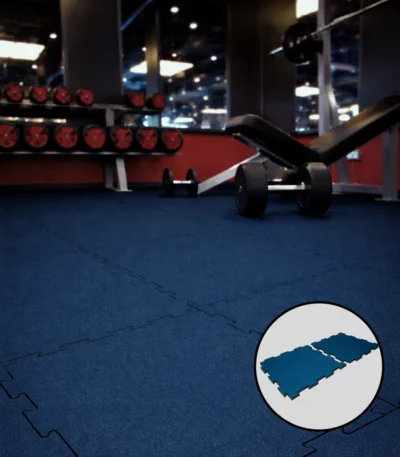 Rubber Tile Lock Blue