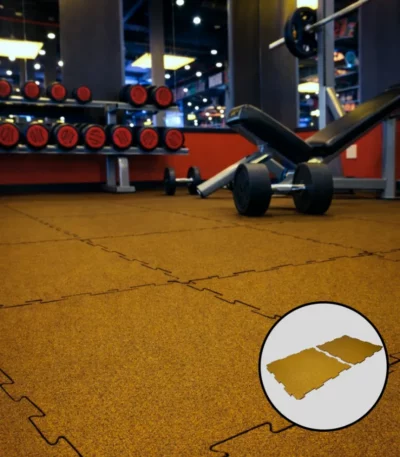 Rubber Tile Lock Yellow