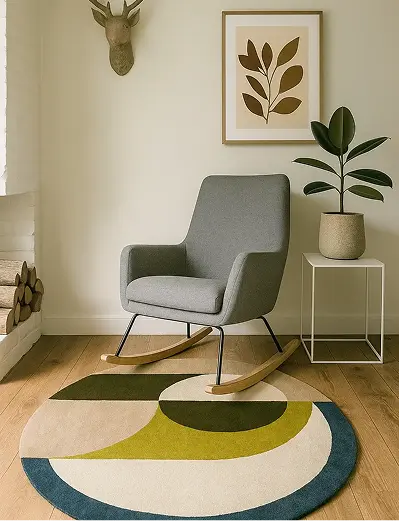 contemporary round rugs