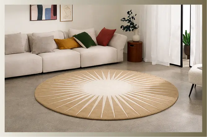 textured round rugs