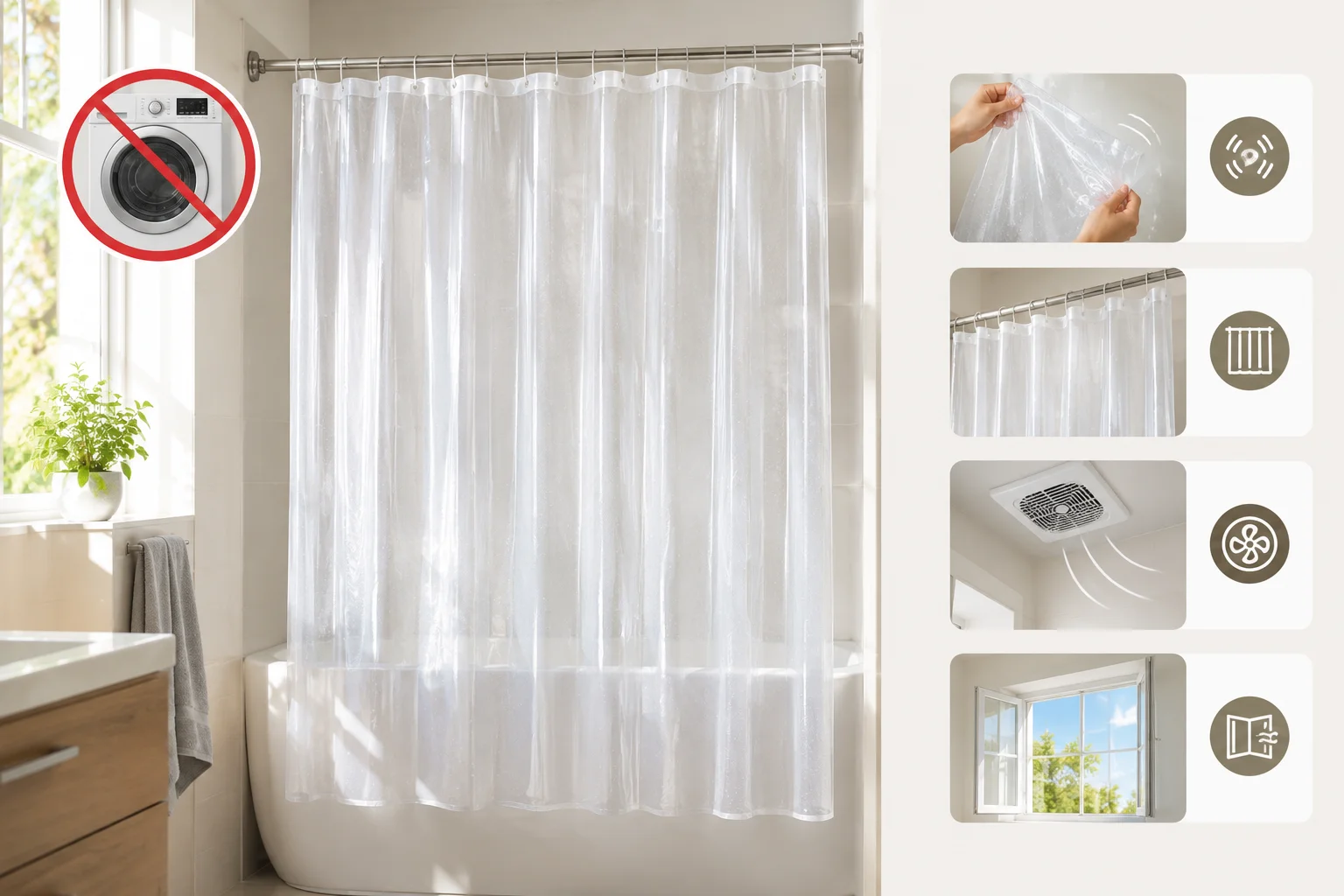Can you put plastic curtains in the dryer
