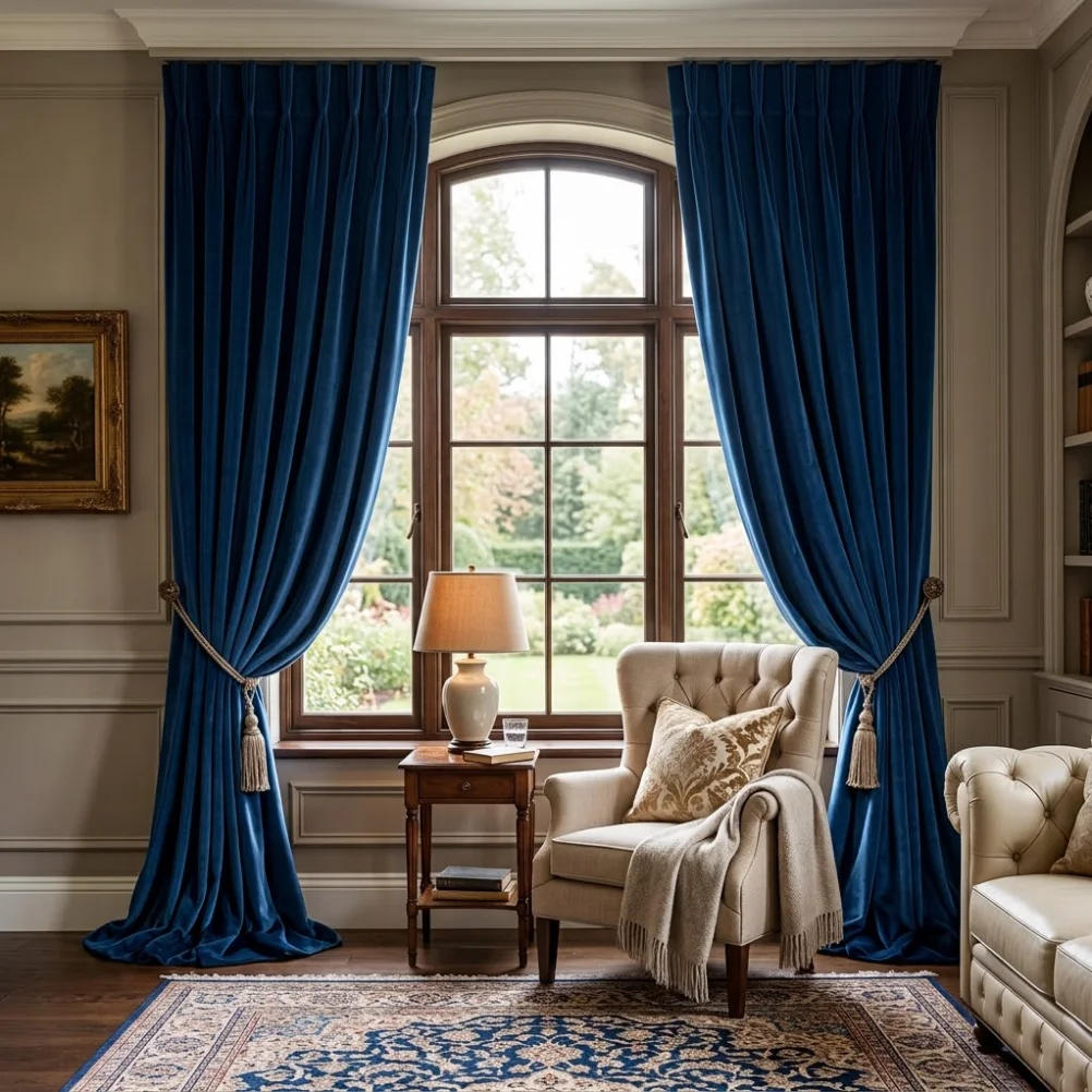 Cozy, sound-softening, and Formal velvet drapes