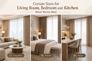Curtain Sizes for Living Room, Bedroom and Kitchen