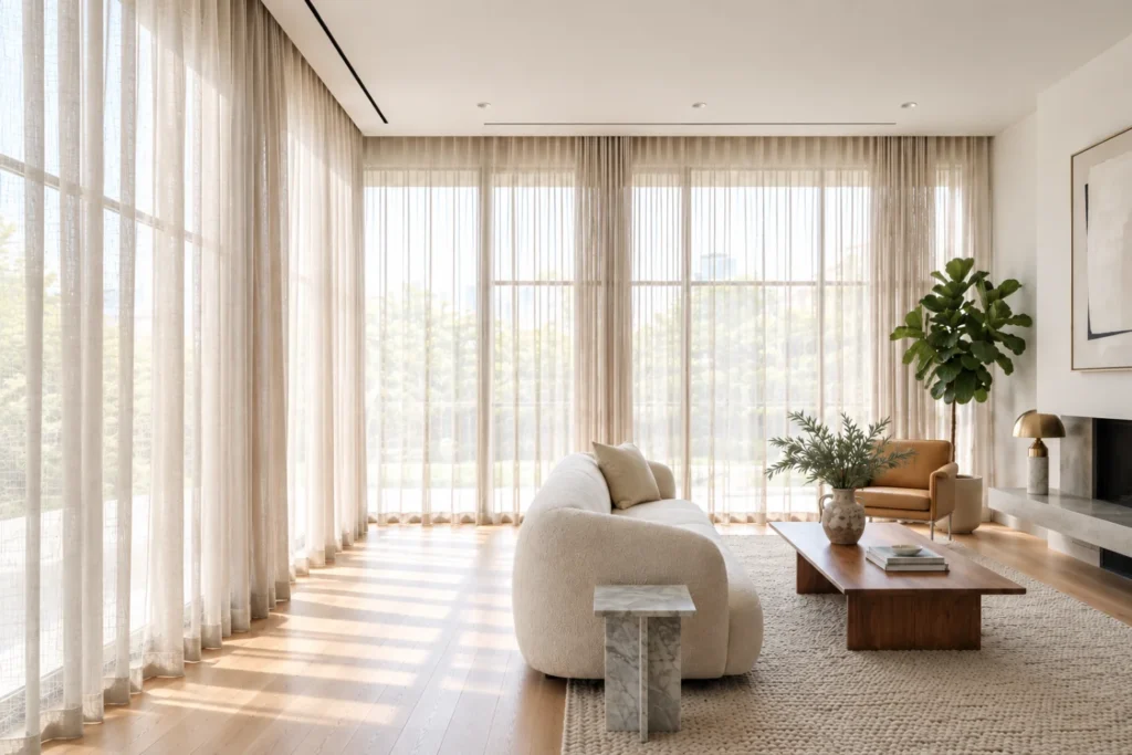 Custom Sheer curtains available at Fixing Expert