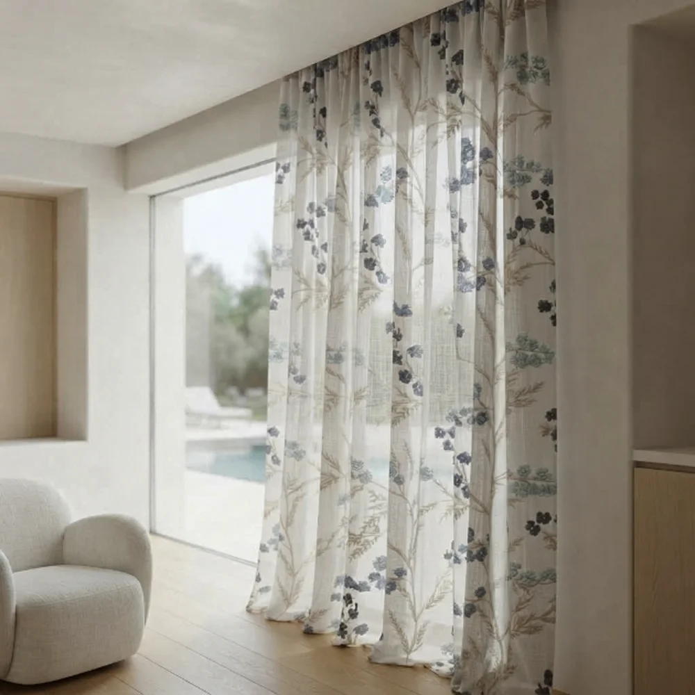 Embroidered sheer curtains available at Dubai