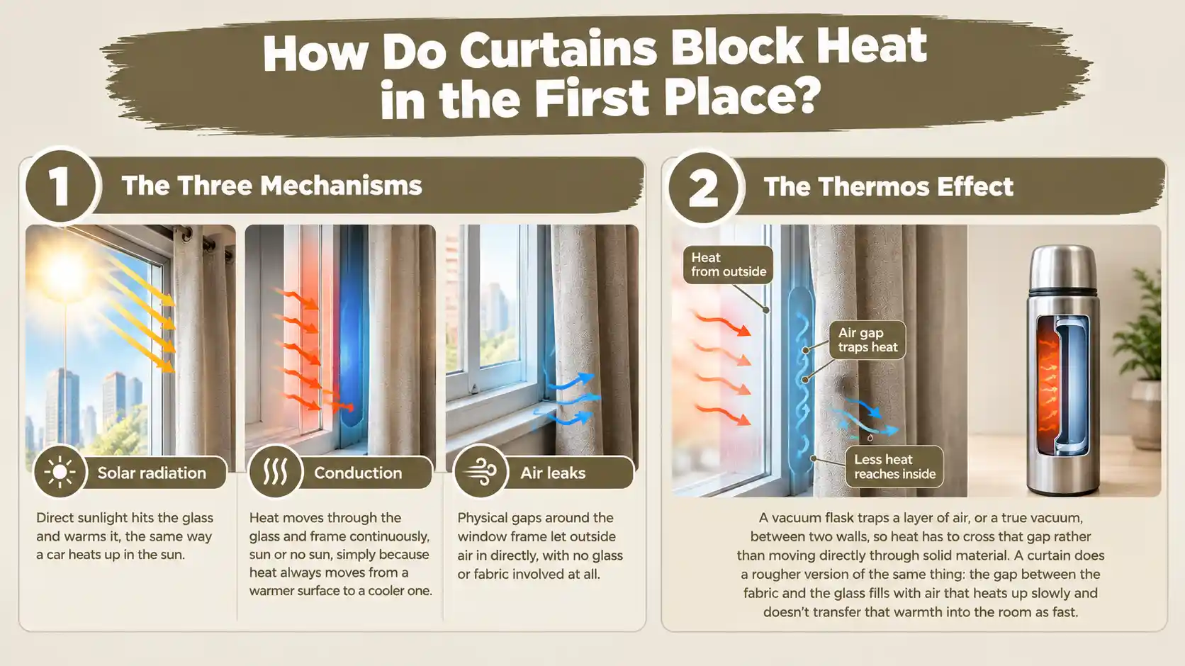 How Do Curtains Block Heat in the First Place