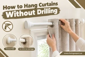How to Hang Curtains Without Drilling - Fixng Expert