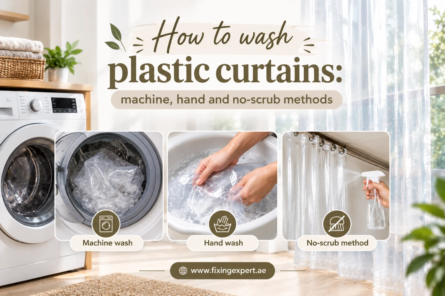 How to wash plastic curtains