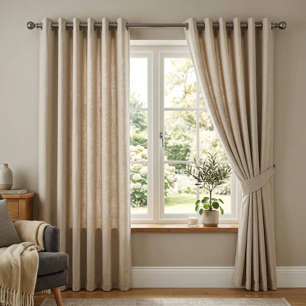 Linen Eyelet Curtains Dubai