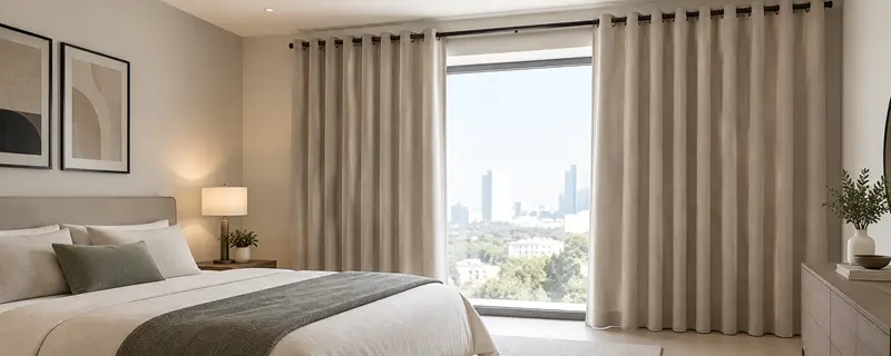 Modern bedroom curtains