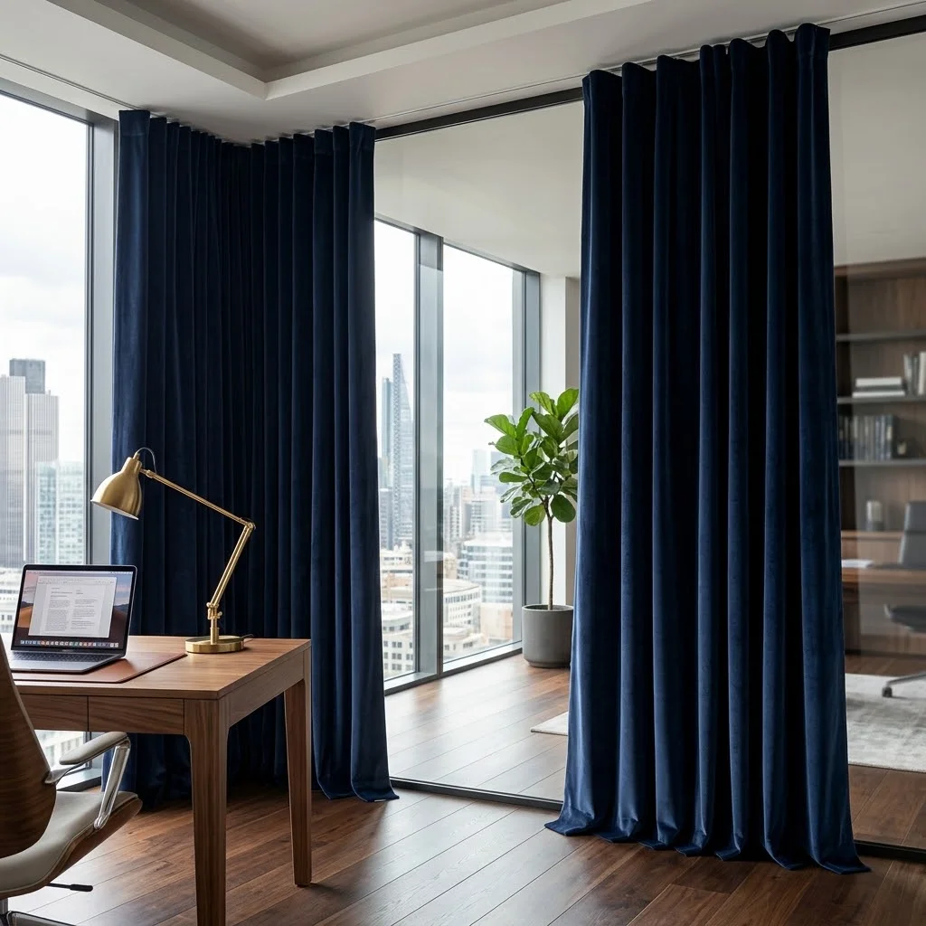 Office Velvet Curtains