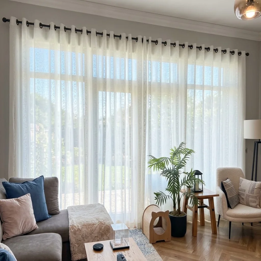 Sheer Eyelet Curtains Dubai