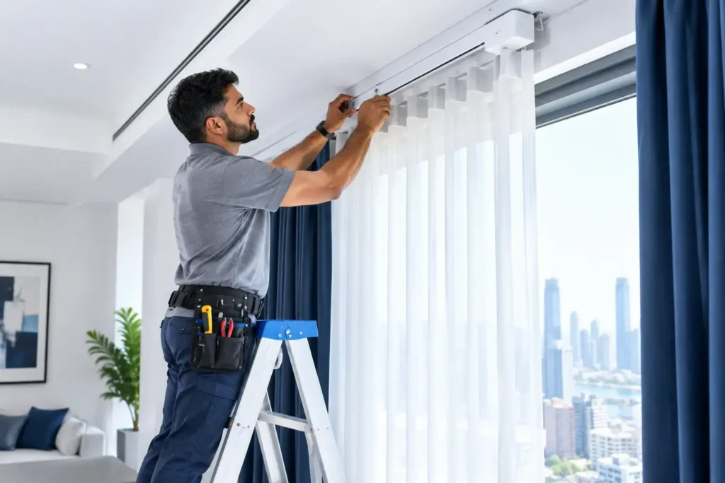wave curtain installation