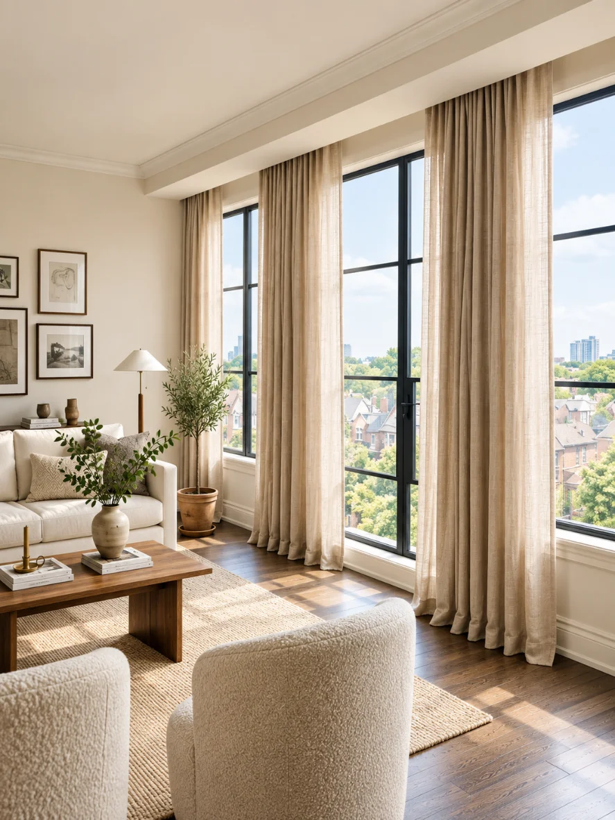 living room high-end curtains