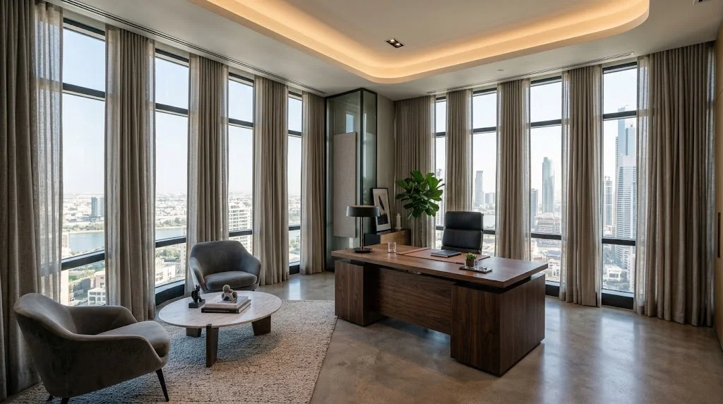 made-to-measure office curtains Dubai